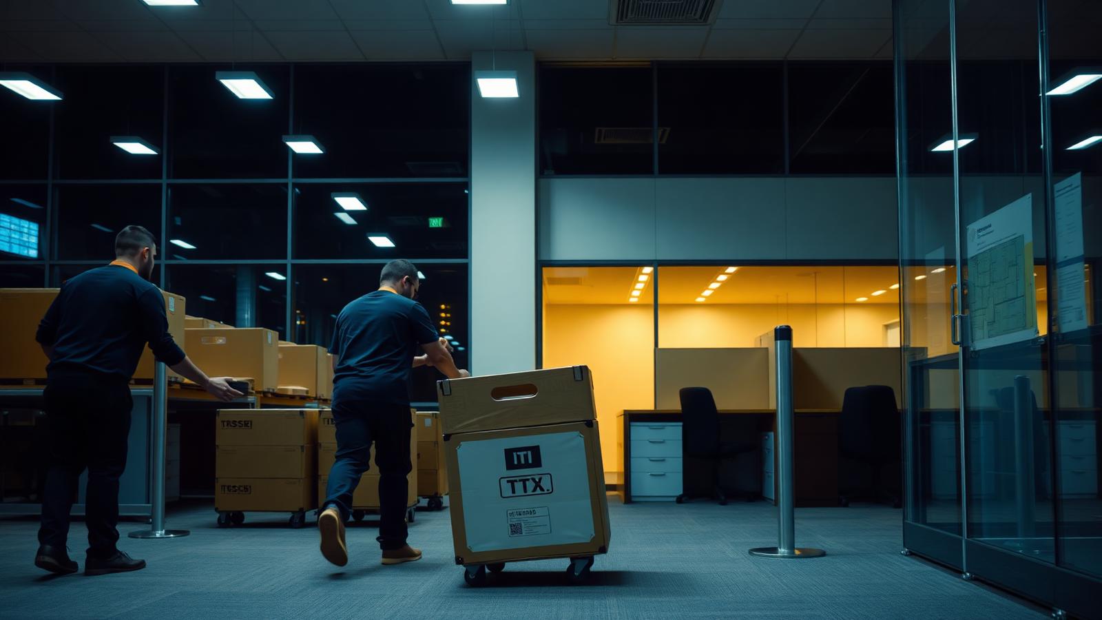 Commercial Office in action, Office and facility moves after hours.